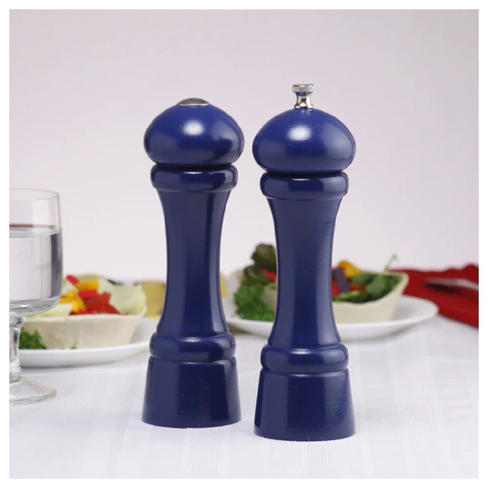 Chef Specialties 8700 Pepper Mill and Salt Shaker Set Wood Cobalt Blue with Lifetime Warranty Chef Specialties 8700 Pepper Mill and Salt Shaker Set Wood Cobalt Blue with Lifetime Warranty