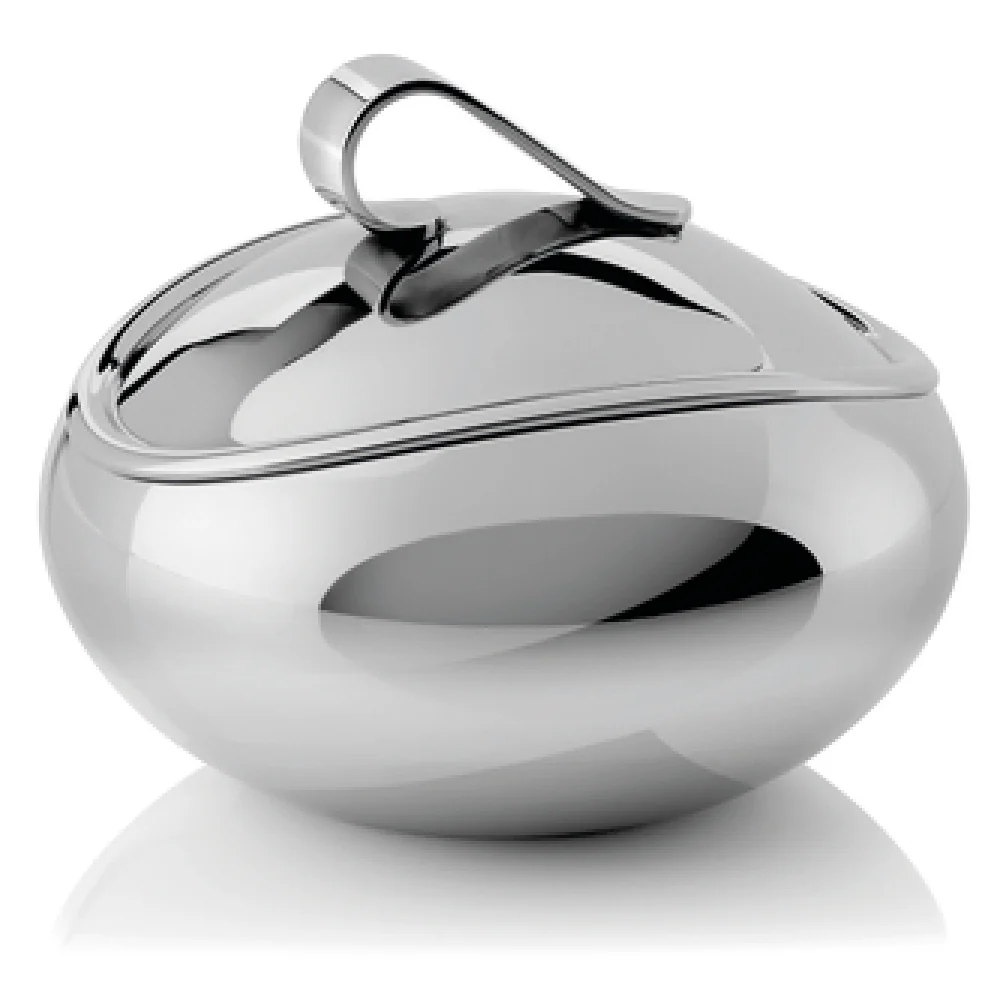 Steelite 5977RW012 10.25 Oz Sugar Pot with Lid Stainless Steel Drift Finish Steelite 5977RW012 10.25 Oz Sugar Pot with Lid Stainless Steel Drift Finish