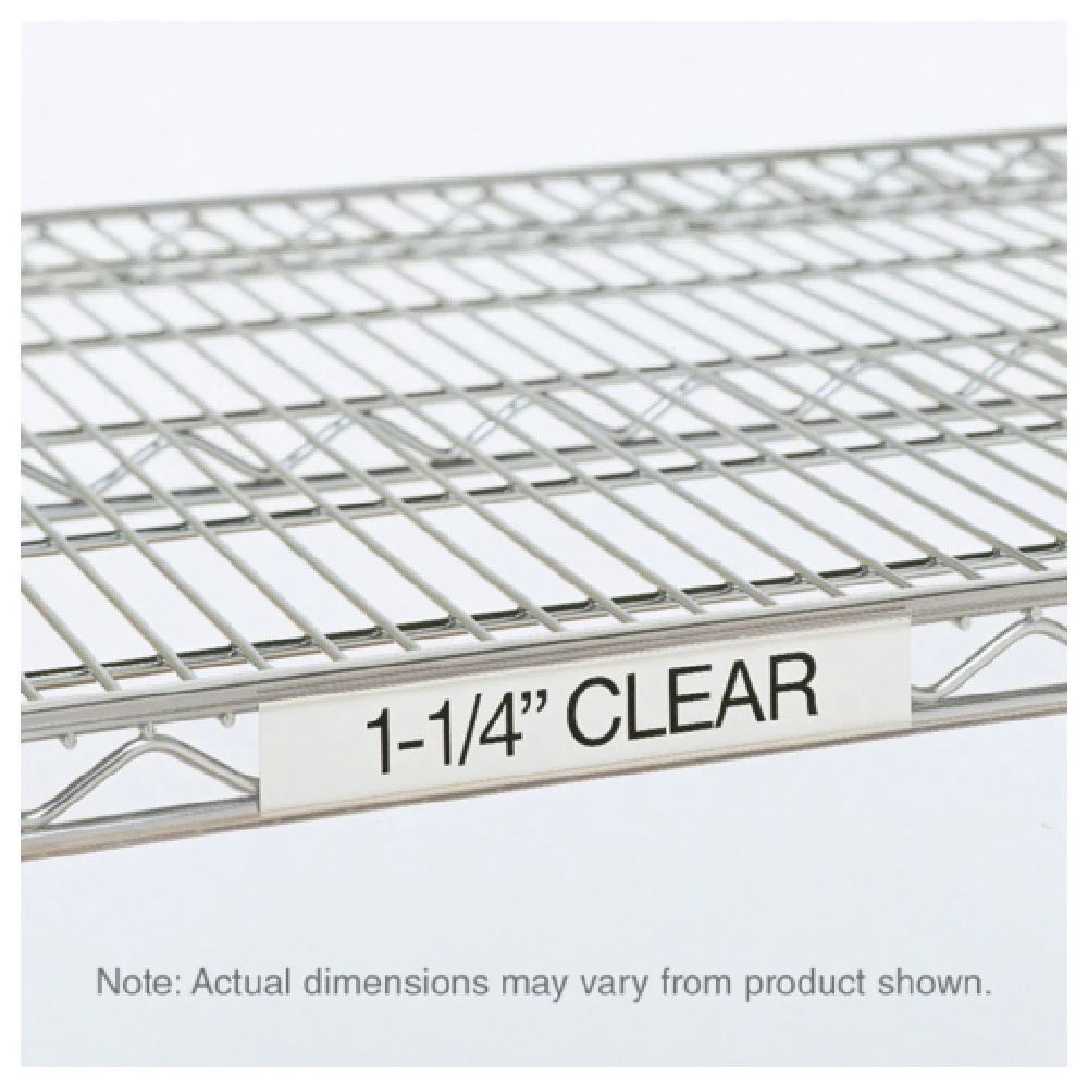 Metro 9990CL4 43 Inch Clear Shelving Label Holder with Snap-on Design