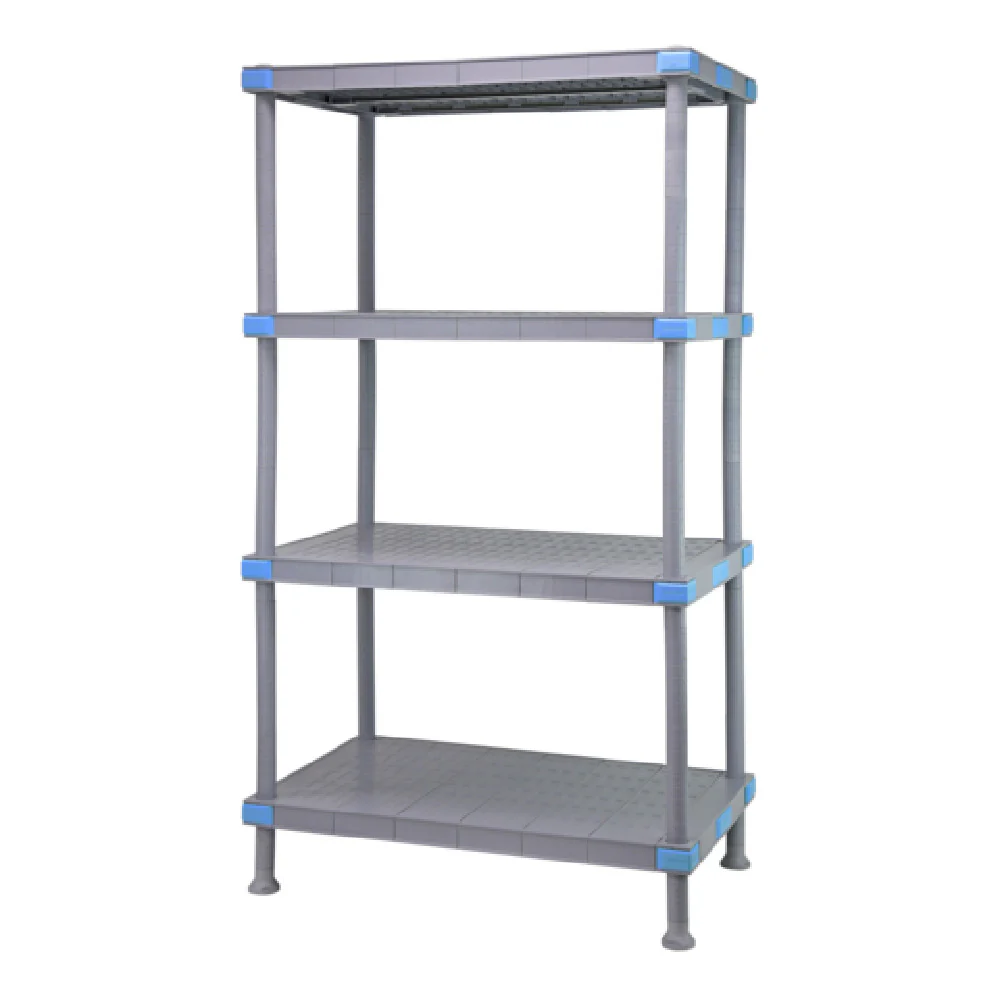 Quantum QP212450SS-4 24 Inch All Plastic Shelving Unit with Four Shelves Gray Finish Quantum QP212450SS-4 24 Inch All Plastic Shelving Unit with Four Shelves Gray Finish