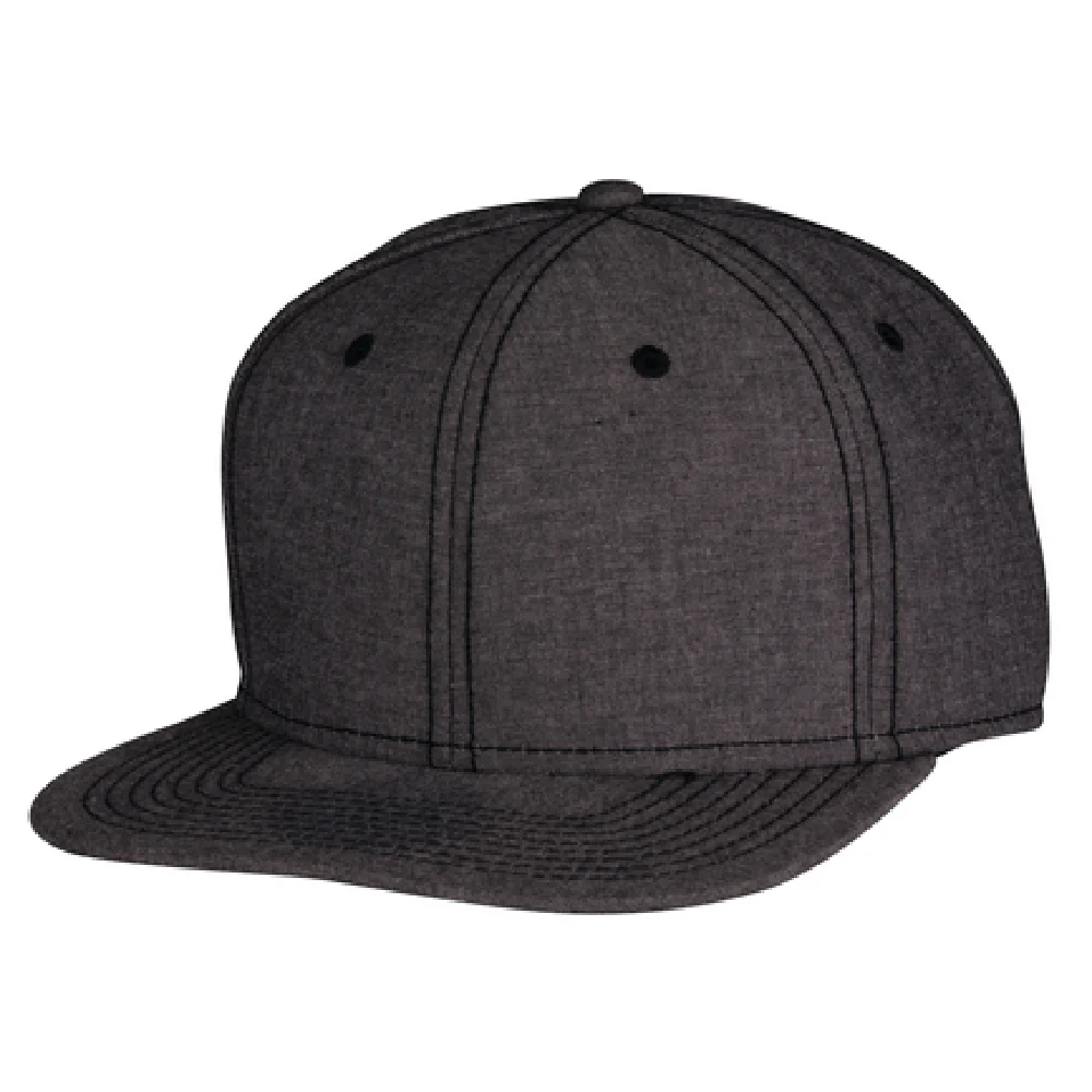 Chef Works 191188-BLK-SM Chef Hat 6 Panel Low Profile Black Poly Cotton