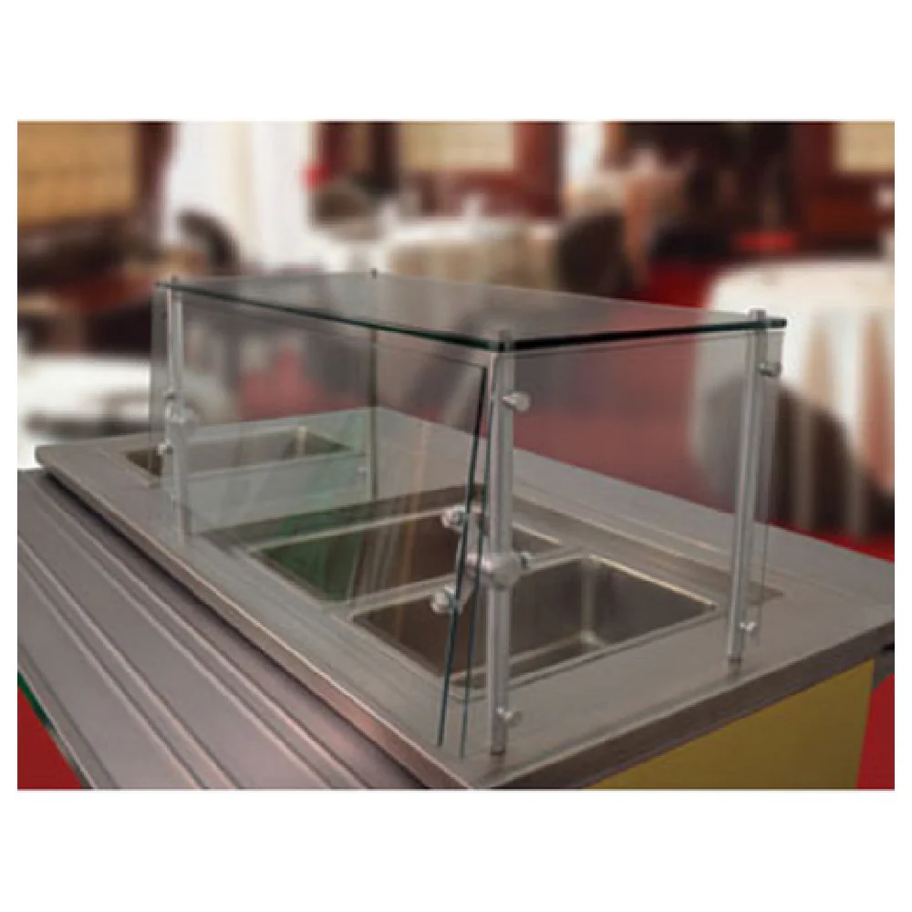 Advance Tabco GSGC-18-144 144 Inch Sleek Shield Food Shield Adjustable Glass