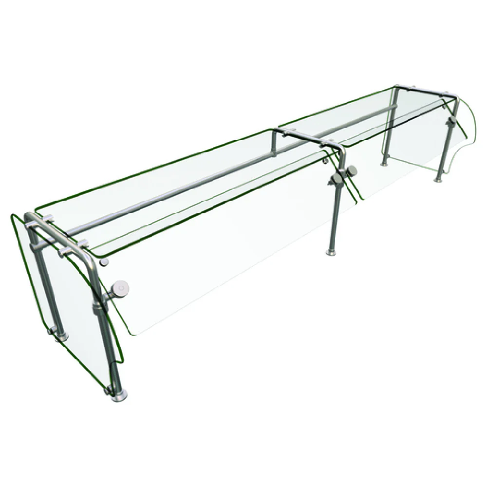 Hatco ES90-96 96 Inch Sneeze Guard Self-service with Glass and Stainless Steel Hatco ES90-96 96 Inch Sneeze Guard Self-service with Glass and Stainless Steel