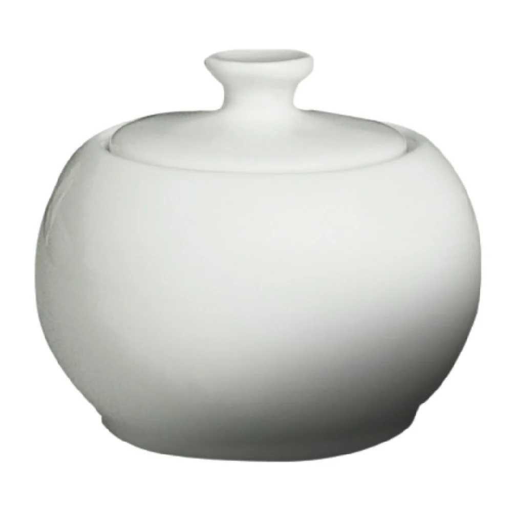Cameo China 610-67 10 Oz Dynasty Sugar Pot Round with Lid Ceramic White Cameo China 610-67 10 Oz Dynasty Sugar Pot Round with Lid Ceramic White