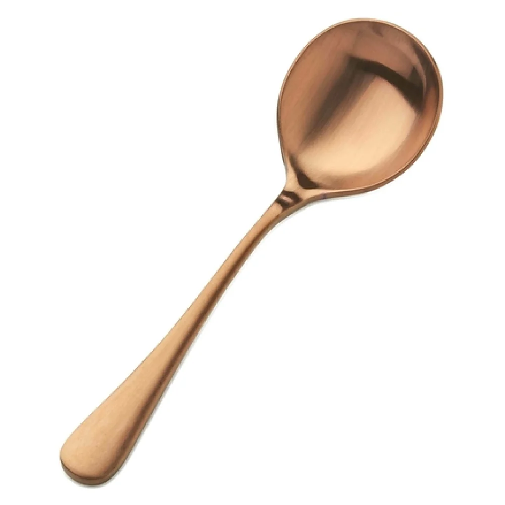 Bon Chef S4101RGM 6-3/8 Inch Bouillon Spoon Rose Gold Matte Stainless Steel