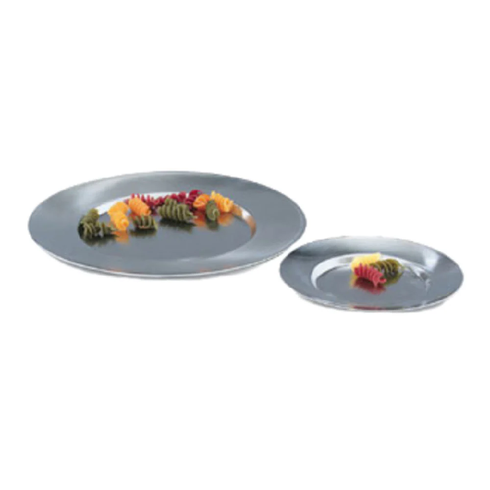 Vollrath 47656 6 Inch Diameter Round Plate Satin Pewter Finish Stainless Steel