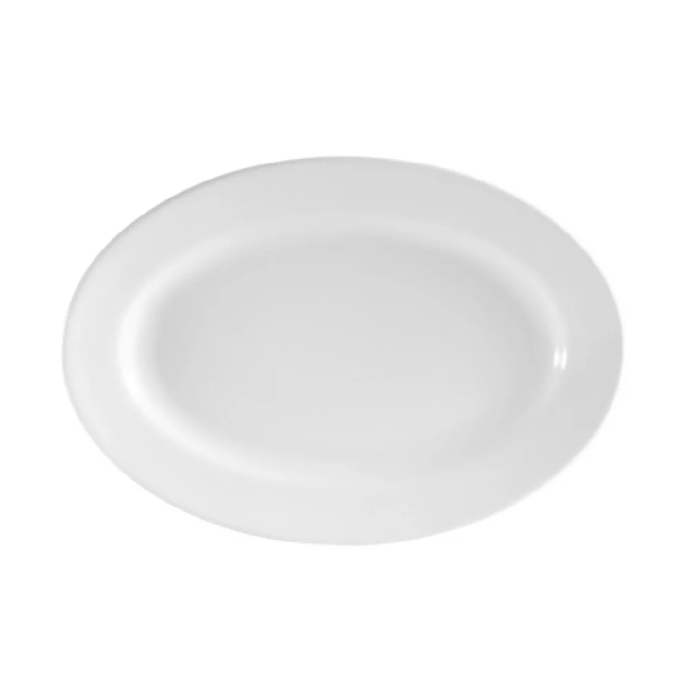 CAC China RCN-12 10-5/8 Inch Clinton Platter Oval Dish Porcelain with Rolled Edge CAC China RCN-12 10-5/8 Inch Clinton Platter Oval Dish Porcelain with Rolled Edge