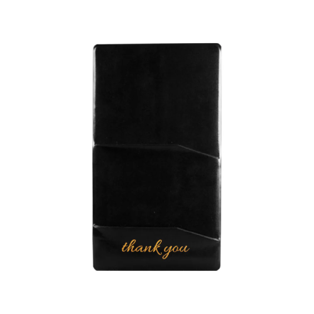 Risch 1000P BLACK THANK YOU 5 Inch Padded Vinyl Guest Check Presenter with 2 Pockets