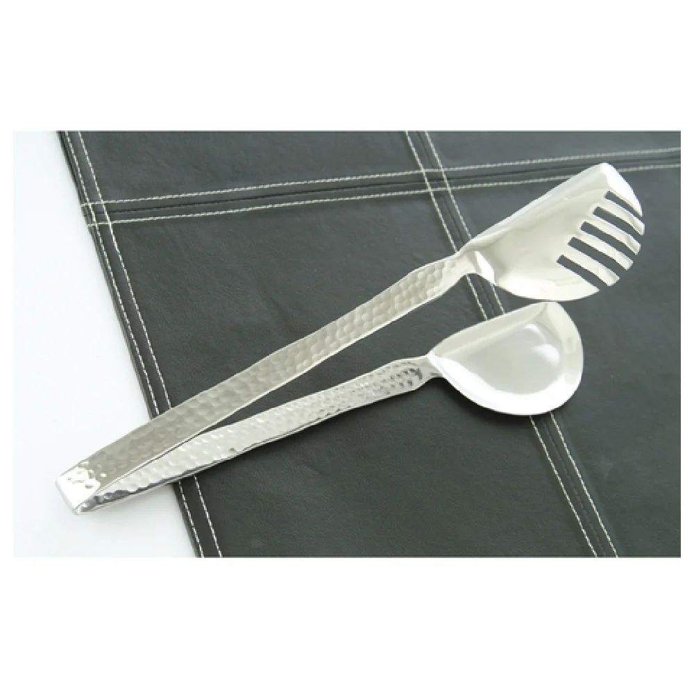 GET Enterprises BSPD-20 10-1/2 Inch Salad Tongs One-piece Comb shaped Stainless Steel Pounded Finish GET Enterprises BSPD-20 10-1/2 Inch Salad Tongs One-piece Comb shaped Stainless Steel Pounded Finish
