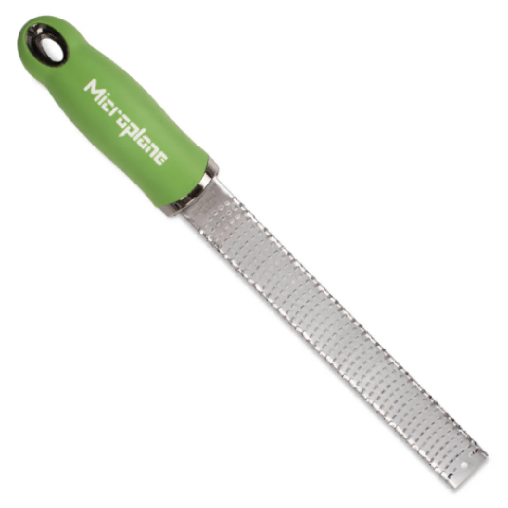JB Prince UA118 12 Inch Stainless Steel Zester/Grater with Green Handle JB Prince UA118 12 Inch Stainless Steel Zester/Grater with Green Handle