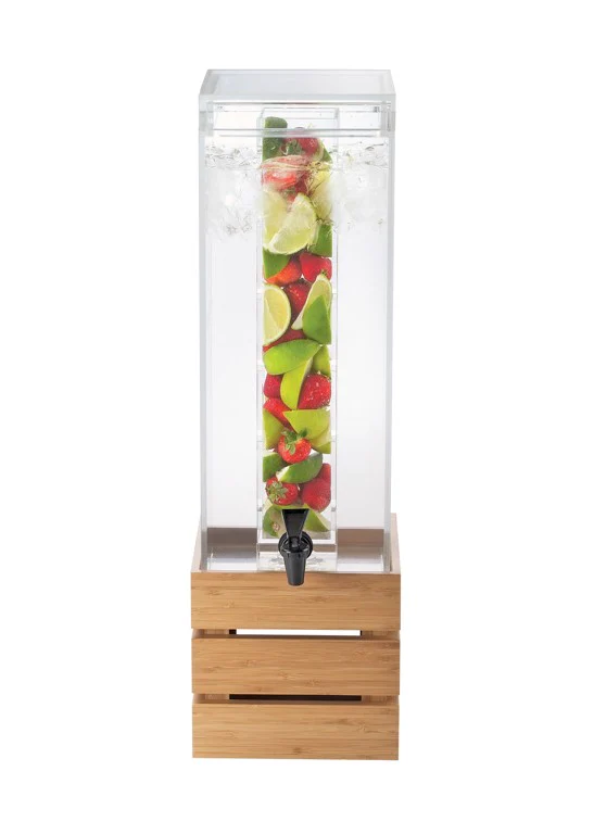 Cal Mil 3301-3INF-60 3 Gallon Beverage Dispenser with Infusion Chamber Acrylic and Bamboo Cal Mil 3301-3INF-60 3 Gallon Beverage Dispenser with Infusion Chamber Acrylic and Bamboo
