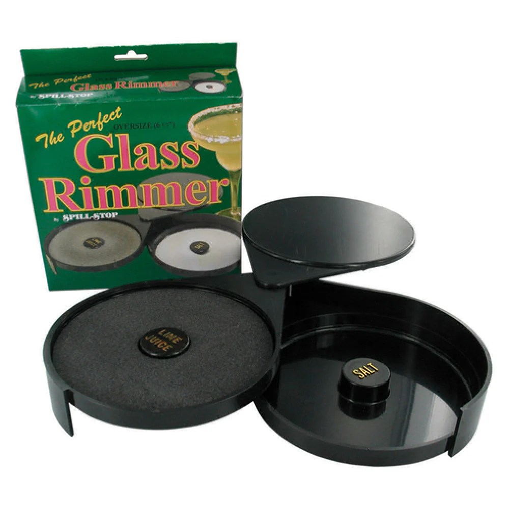 Spill-Stop 442-00 6-1/4 Inch 2 Tier Glass Rimmer with Salt and Lime Juice