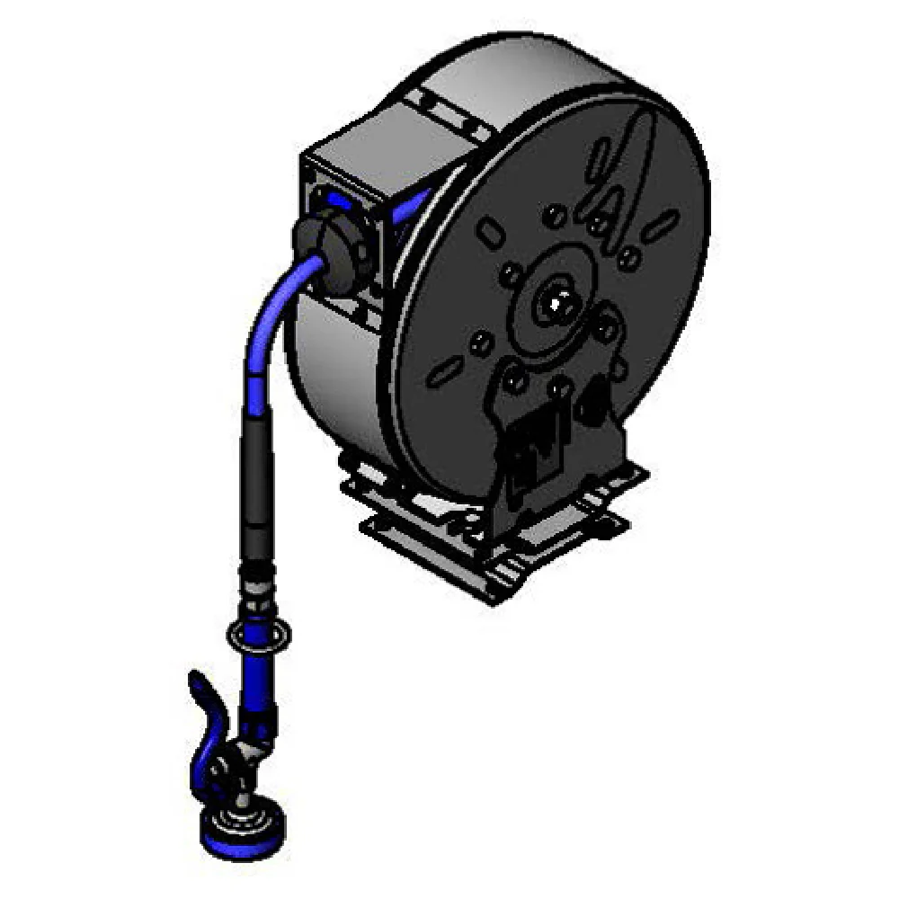 T&S Brass B-7122-C01-PPB Hose Reel Assembly Wall-mount Enclosed Stainless Steel Hose Reel With 3/8 T&S Brass B-7122-C01-PPB Hose Reel Assembly Wall-mount Enclosed Stainless Steel Hose Reel With 3/8