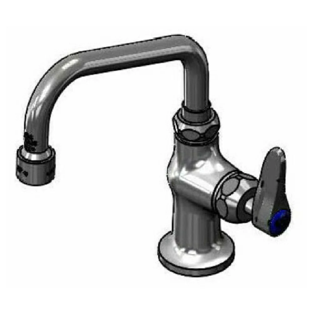 T&S Brass B-0207-VF22-CR Single Pantry Faucet 6 Inch Swivel Nozzle Deck Mounted Polished Chrome