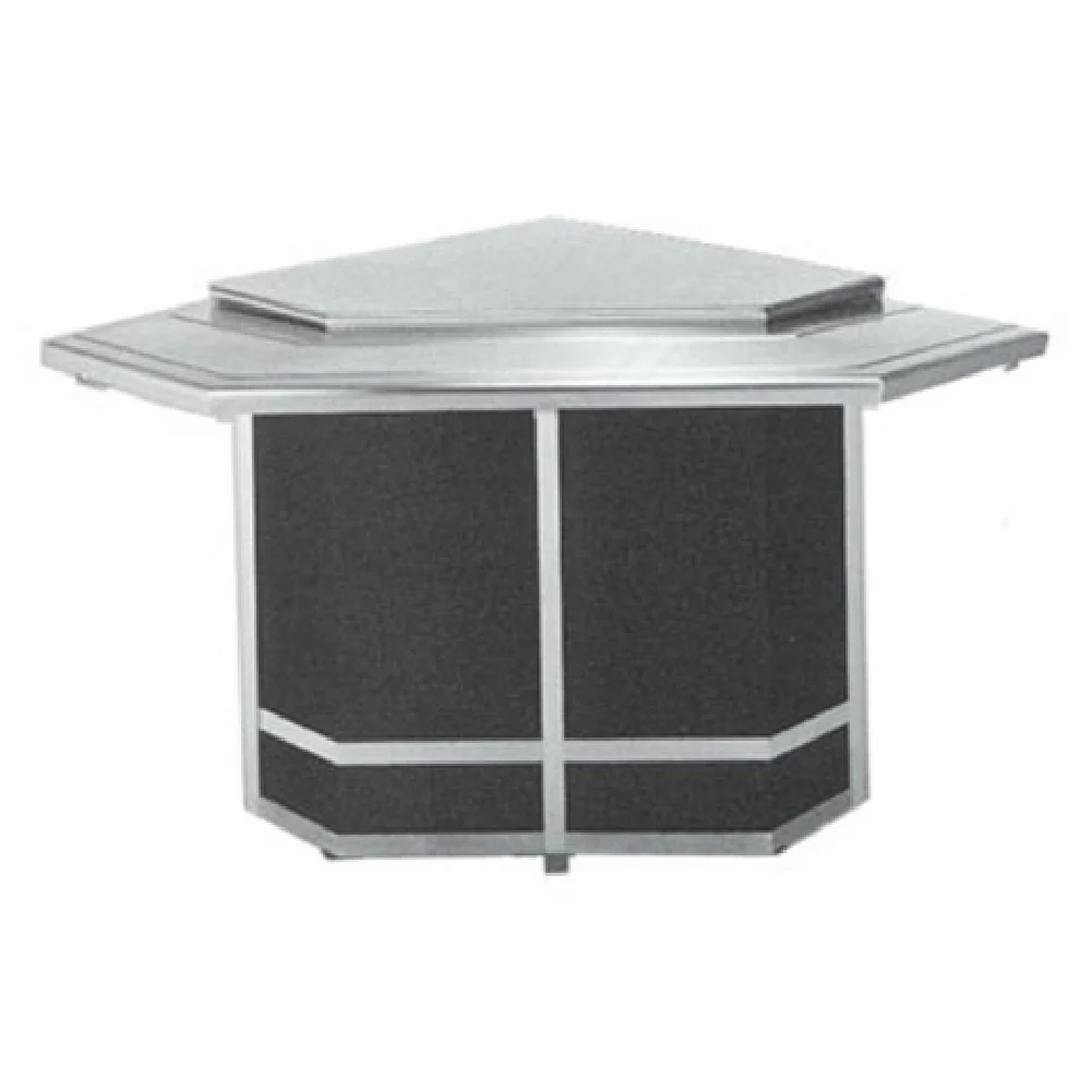 Atlas Metal BL-CU-O 42-1/2 Inch Corner Unit Mobile Modular Serving Counter Stainless Steel with Enclosed Base