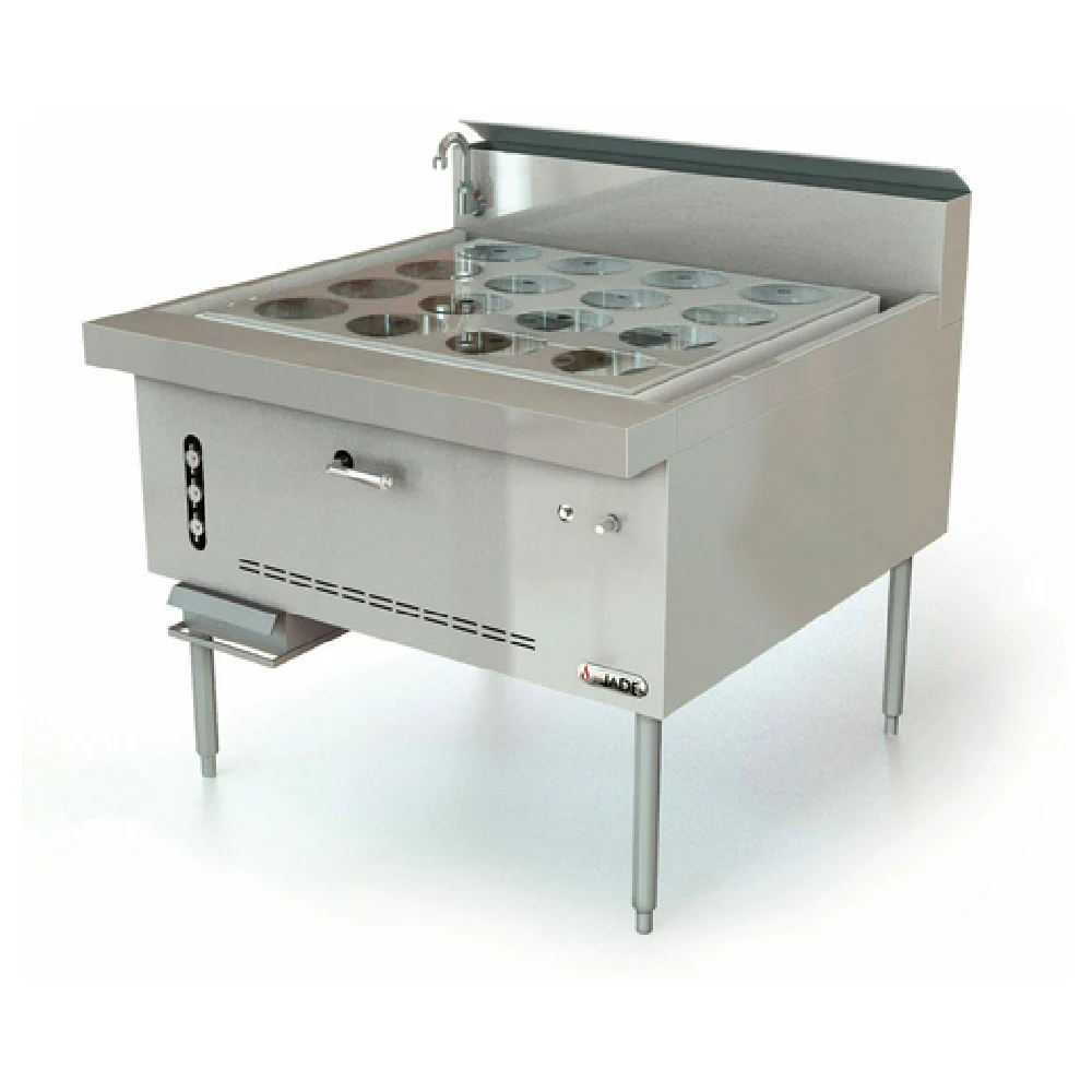 Jade Range JCS-31.5_NAT 31-1/2 Inch Heavy Duty Chinese Dim Sum Steamer gas 80,000 BTU with drain drawer