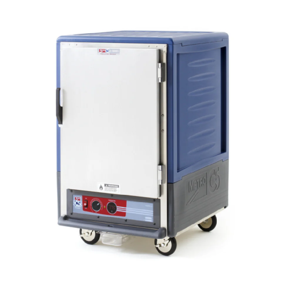 Metro C535-HLFS-U-BUA 28 Inch Mobile Heated Holding Cabinet with Blue Insulation Armour Metro C535-HLFS-U-BUA 28 Inch Mobile Heated Holding Cabinet with Blue Insulation Armour