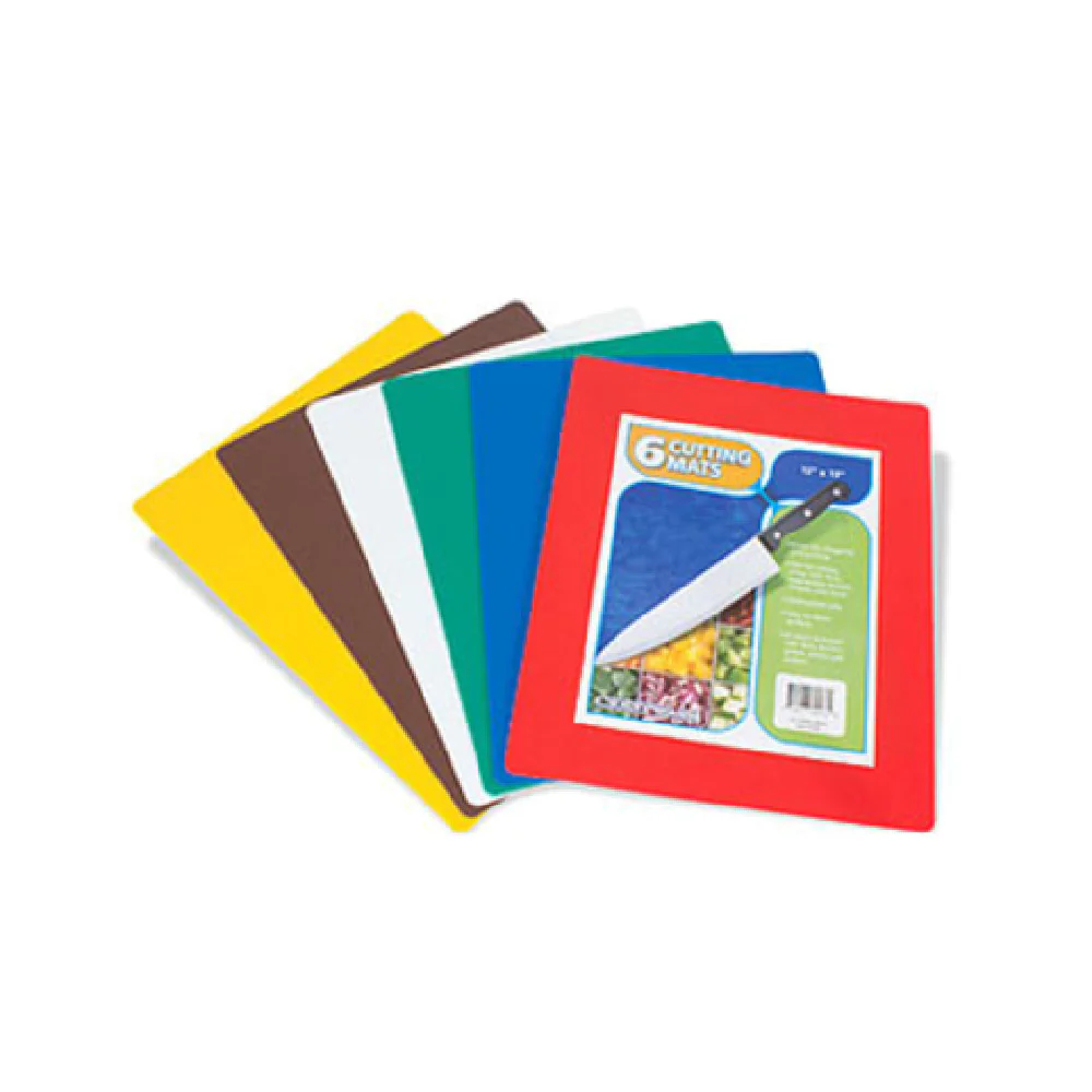 Crestware FCBS 12 Inch Cutting Board Flexible Assorted Colors Polypropylene