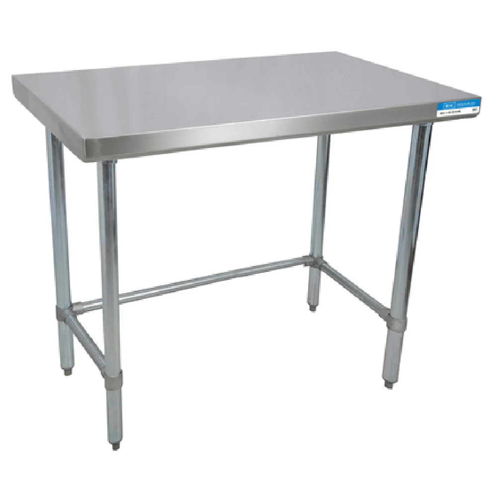 BK Resources VTTOB-1824 24 Inch Work Table 18 Gauge Stainless Steel Top with Turndown Edges