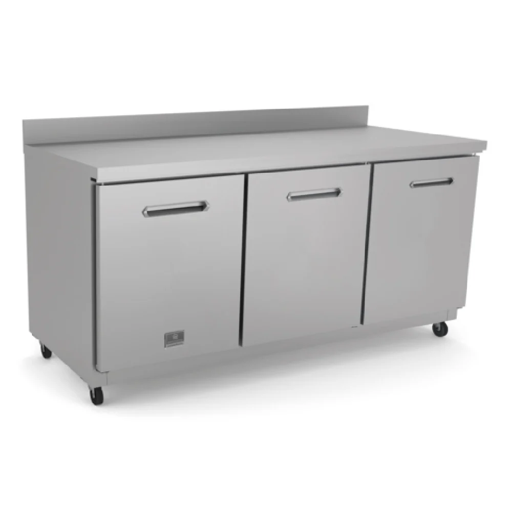 Kelvinator KCHUCWT72R 72 Inch Reach-In Refrigerator 3 Section Countertop with Heavy-Duty Steel Kelvinator KCHUCWT72R 72 Inch Reach-In Refrigerator 3 Section Countertop with Heavy-Duty Steel