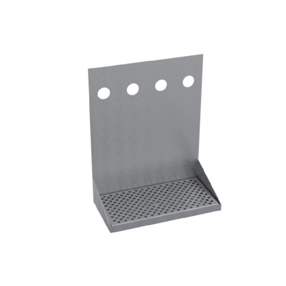 Optional 12 Inch Stainless Steel Wall Mounted Drip Tray for Four Faucet, Krowne KHT-12S