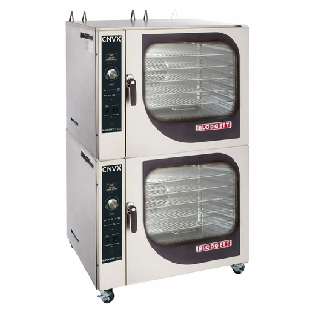 Blodgett CNVX-14G DBL_LP_208-240/60/1 40 Inch Gas Convection Oven Stacked 130000 BTU with 7 Wire Shelves