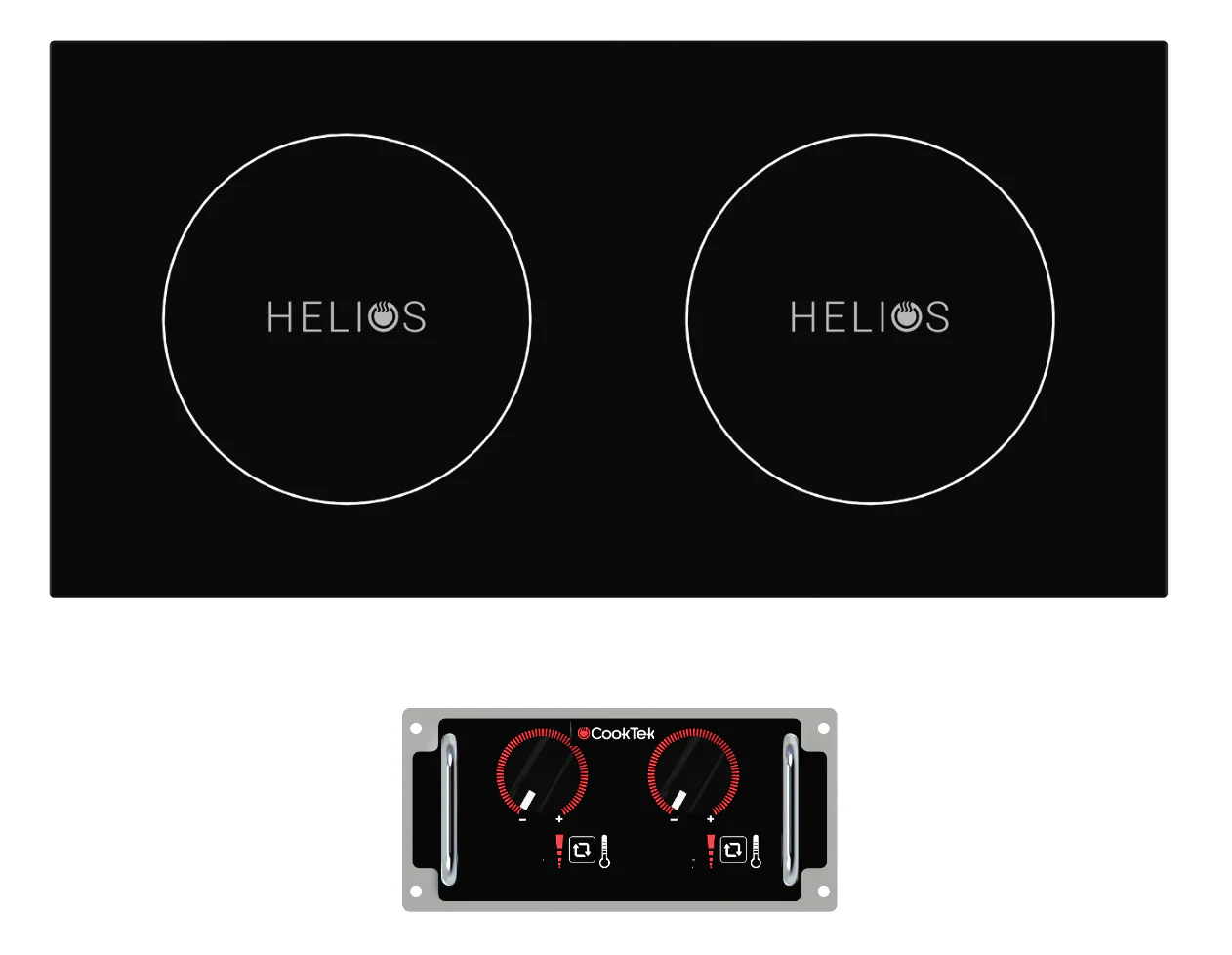 Cooktek HRD-9500-SS35-1 27 Inch Electric Induction Cooktop Double Hob Stainless Steel with Non-Touch Display 3500 Watt Burners Cooktek HRD-9500-SS35-1 27 Inch Electric Induction Cooktop Double Hob Stainless Steel with Non-Touch Display 3500 Watt Burners