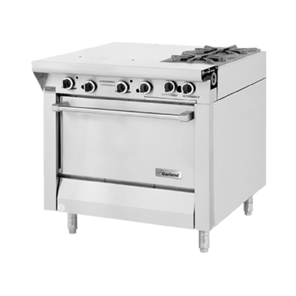 Garland M43-3T_LP 34 Inch Gas Range with (3) Even Heat Hot Tops 66000 BTU Garland M43-3T_LP 34 Inch Gas Range with (3) Even Heat Hot Tops 66000 BTU