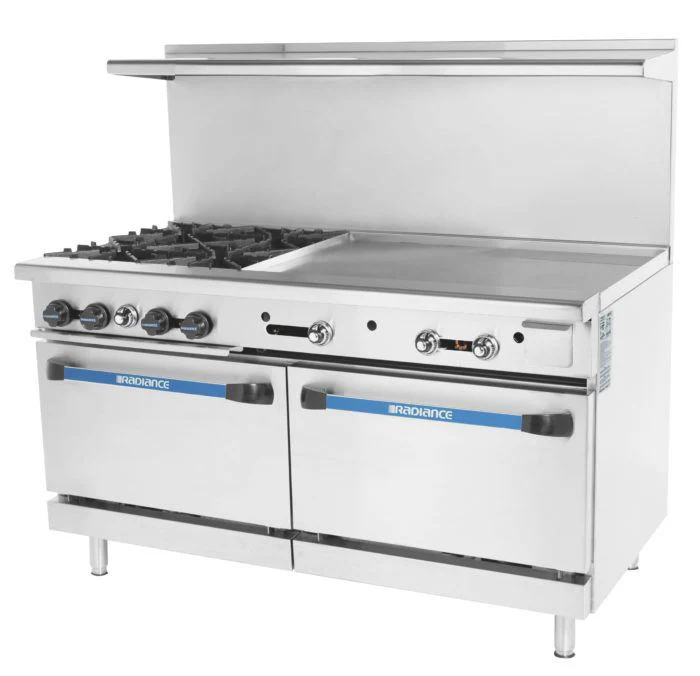 Turbo Air TARG-36G4B_NAT 60 Inch Gas Range with 4 Open Burners and 36 Inch Griddle