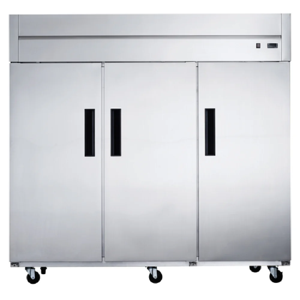 Dukers Appliance Co. USA Ltd. D83AR 82 Inch Refrigerator Reach-in Three-section Stainless Steel with Digital Temperature Control