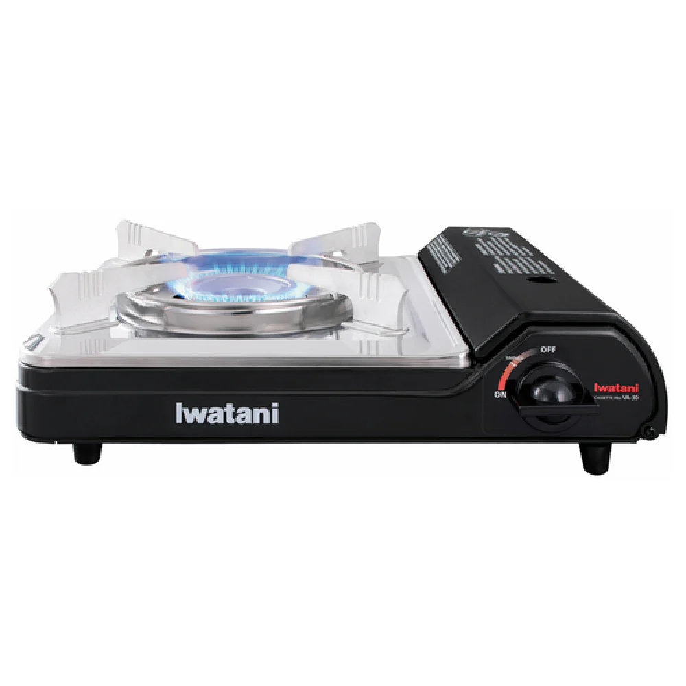 Iwatani VA-30 13 Inch Portable Butane Stove with Windbreaker 12000 BTU
