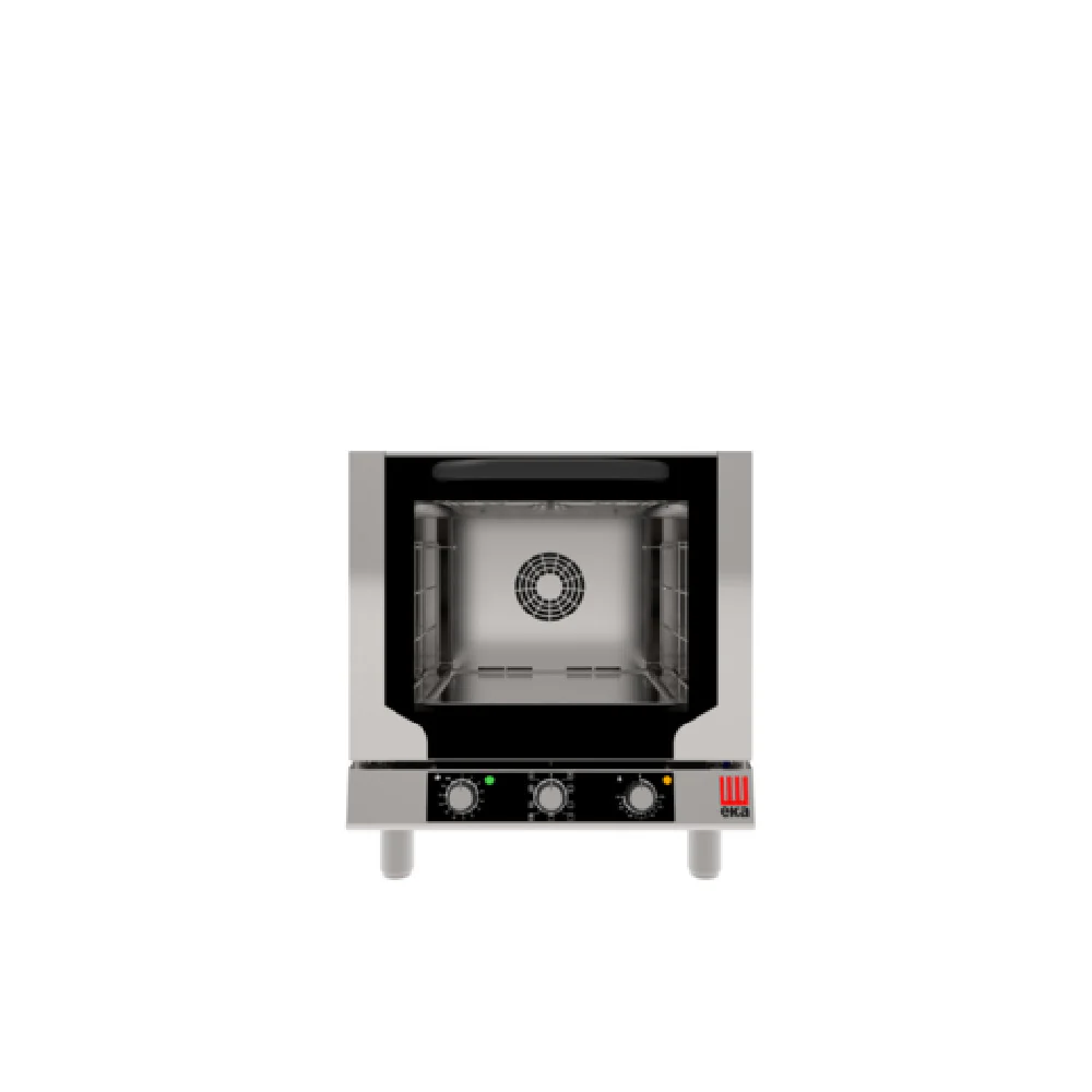 Tecnoeka EKFA 412 N M 24 Inch Electric Convection Oven with Broiler Stainless Steel