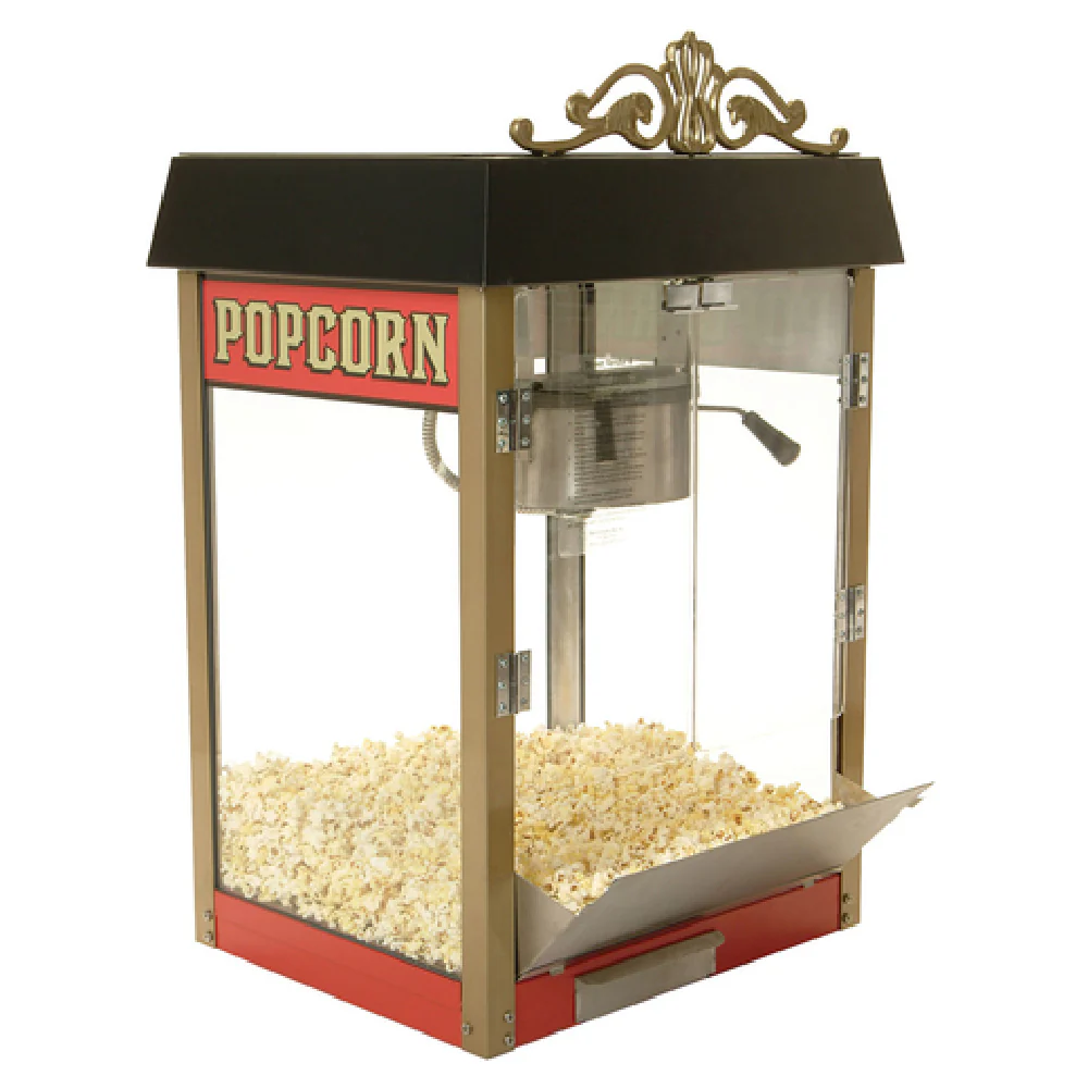 Winco 11040 21 Inch Electric Popcorn Popper with Heated Warming Deck