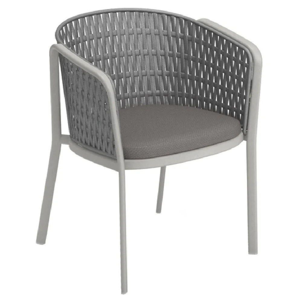 emuamericas llc 1214 24 Inch Armchair Indoor Outdoor Synthetic Rope Back