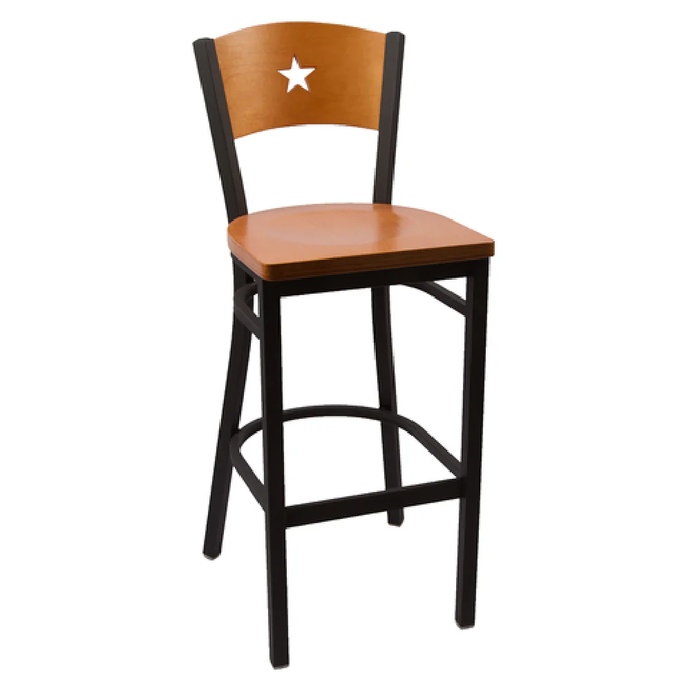 JMC Furniture LIBERTY SERIES CC BARSTOOL WOOD 17 Inch Wood Star Cutout Seat Metal Frame JMC Furniture LIBERTY SERIES CC BARSTOOL WOOD 17 Inch Wood Star Cutout Seat Metal Frame