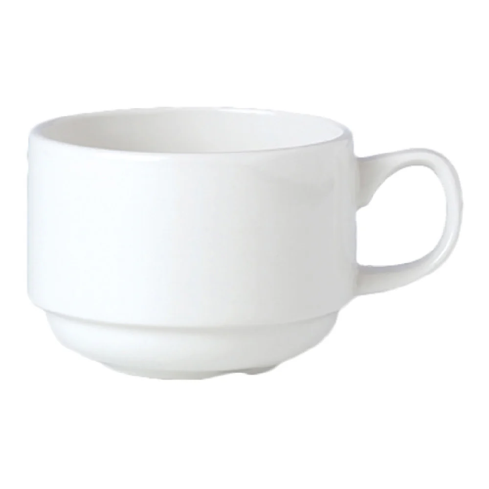 Steelite 11010188 10.0 Oz Slimline Stacking Cup Alumina Vitrified China