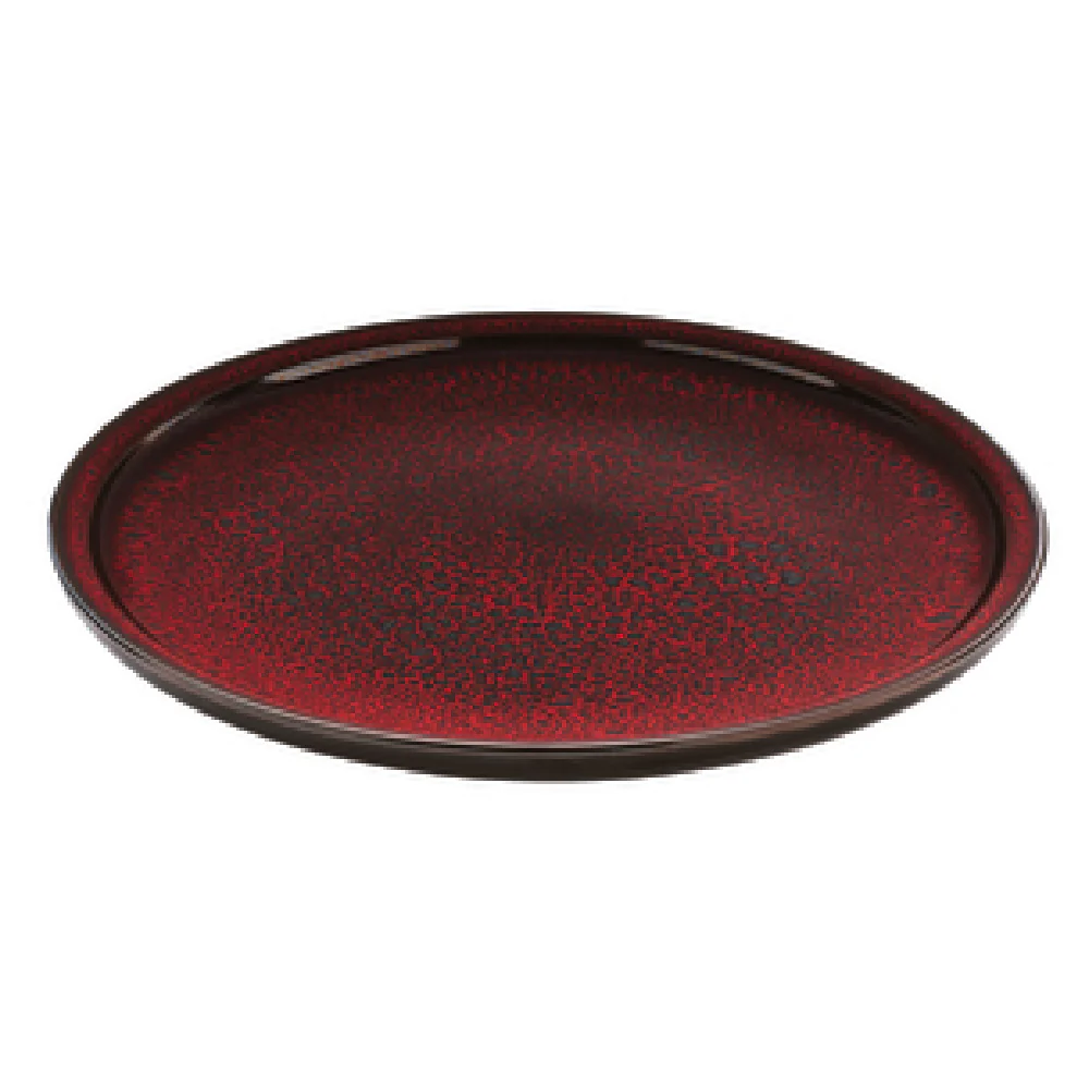 BauscherHepp P011230-003000 11 Inch Round Coupe Plate Black Stoneware