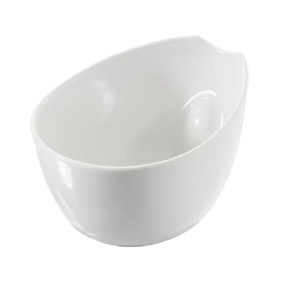 Revol 638872 2-3/4 Oz Slanted China Bowl Porcelain White - Packed By 6 Revol 638872 2-3/4 Oz Slanted China Bowl Porcelain White - Packed By 6