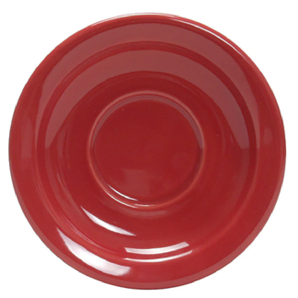 Tuxton NQE-054 5-1/2 Inch Round Saucer Lead-Free Ceramic with Narrow Rim