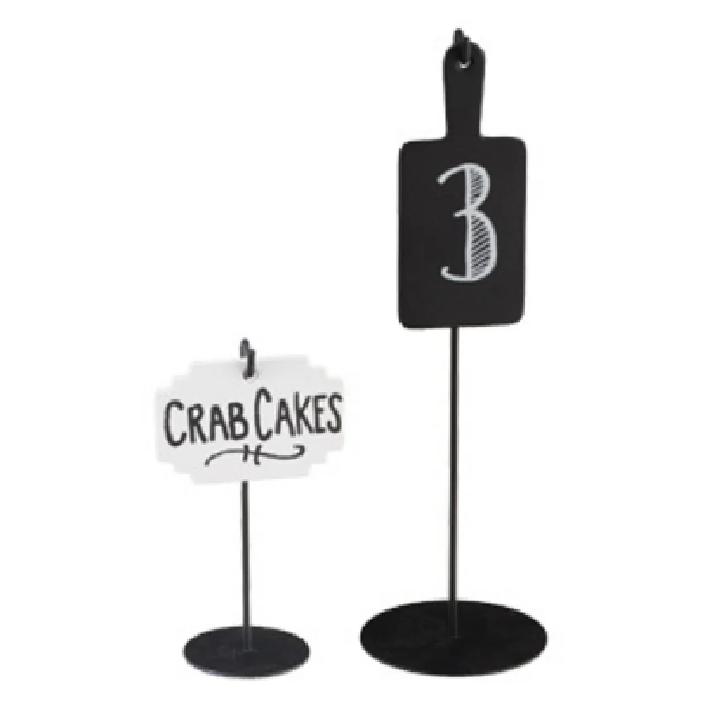Cal Mil 3346-10-13 10 Inch Freestanding Sign Black Wire with Circle Base Cal Mil 3346-10-13 10 Inch Freestanding Sign Black Wire with Circle Base