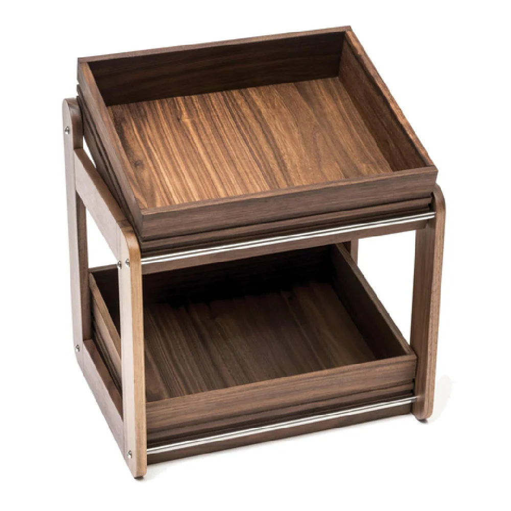 Service Ideas 15A01152 11 Inch Brown Walnut Wood Bread Box Stand with Single Compartment Service Ideas 15A01152 11 Inch Brown Walnut Wood Bread Box Stand with Single Compartment