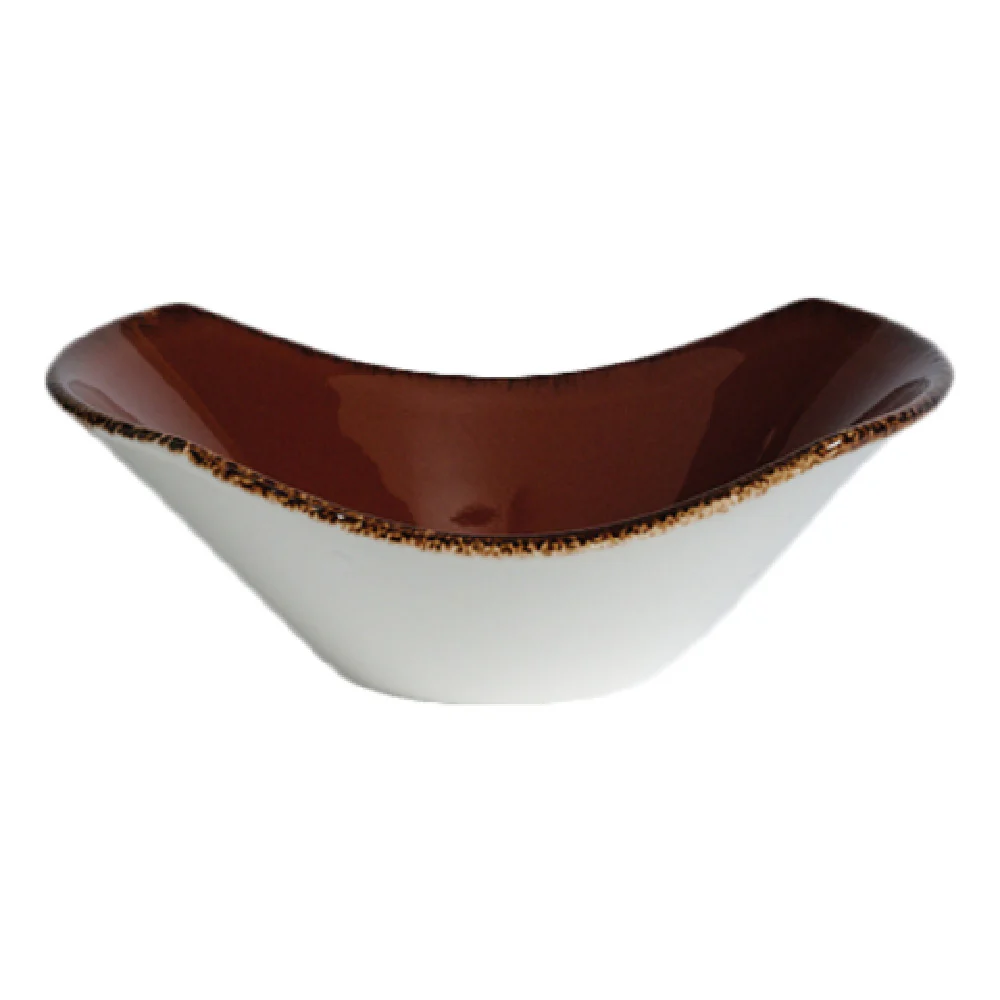 Steelite 11230574 9 Oz Scoop Bowl Mocha Alumina Vitrified China - 6.5 Inch