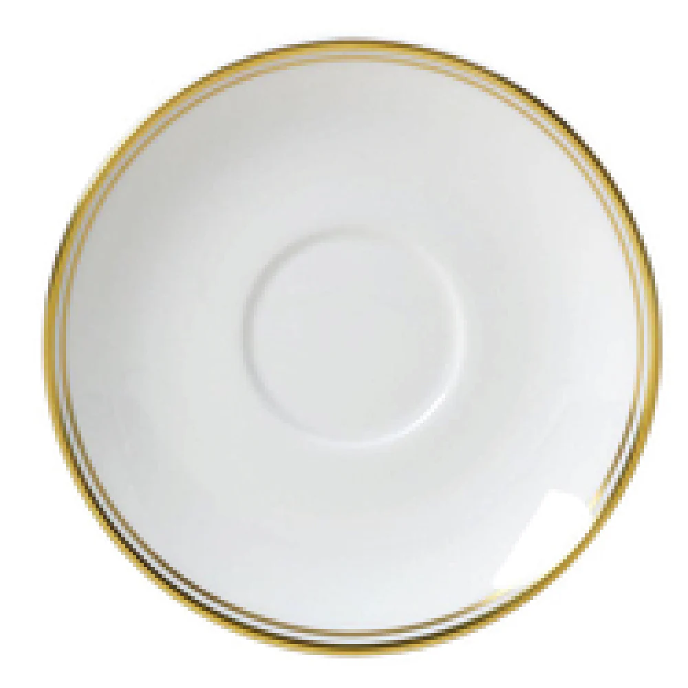 Steelite 82107AND0146 4.75 Inch Signature Espresso Saucer Burnished Gold Bone China Steelite 82107AND0146 4.75 Inch Signature Espresso Saucer Burnished Gold Bone China