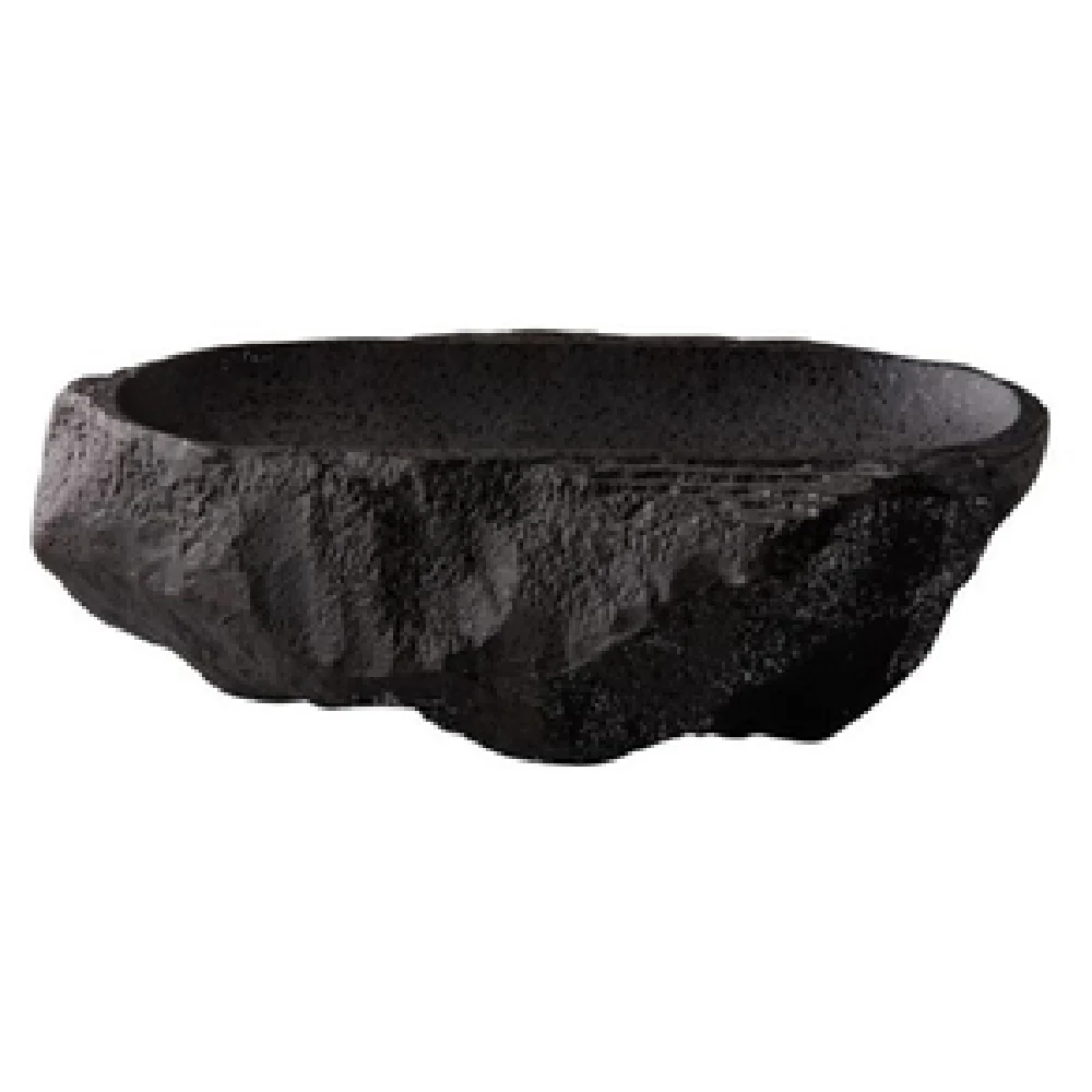 BauscherHepp RD19102 7.4 Oz China Bowl Oval Flat Vitrified Black Stone BauscherHepp RD19102 7.4 Oz China Bowl Oval Flat Vitrified Black Stone