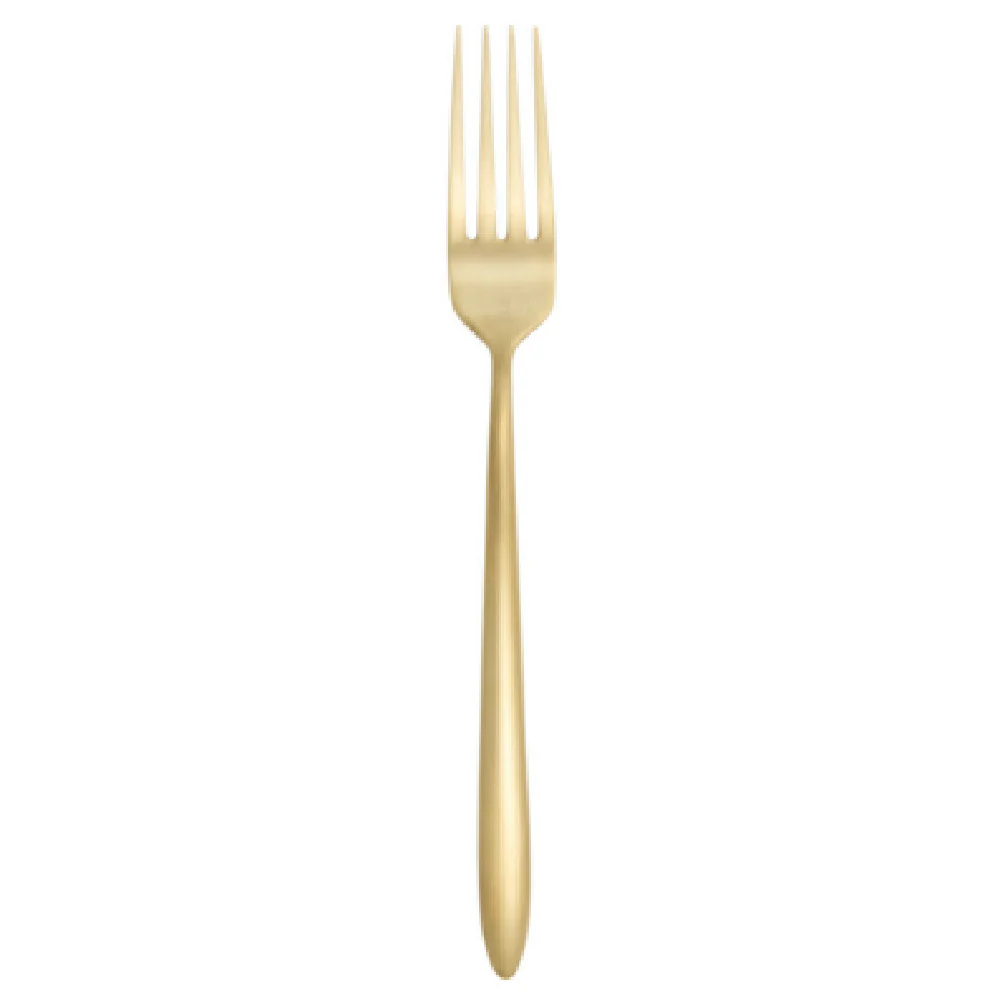Fortessa 1.9B.114.BR.002 8.25 Inch Brushed Gold Plated Dinner Fork 18/10 Stainless Steel