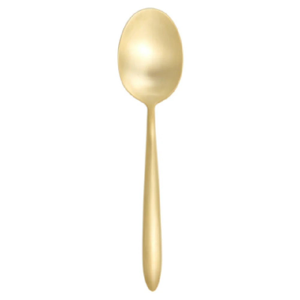Fortessa 1.9B.114.BR.011 7.25 Inch Brushed Dessert Spoon Gold with Stainless Steel