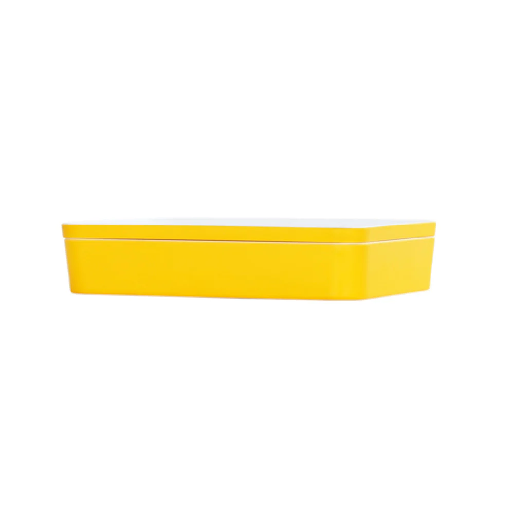 Cal-Mil 24132-1410-42 14 Inch Yellow Bento Box with Dishwasher Safe Melamine Cal-Mil 24132-1410-42 14 Inch Yellow Bento Box with Dishwasher Safe Melamine