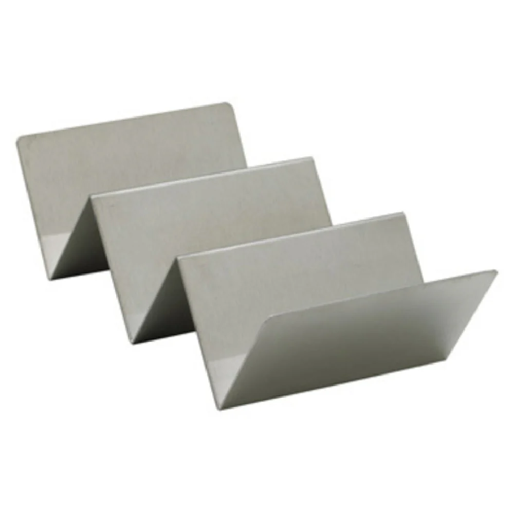Winco TCHS-23 8-3/8 Inch Taco Holder Holds 2 to 3 Tacos Stainless Steel Brushed Finish