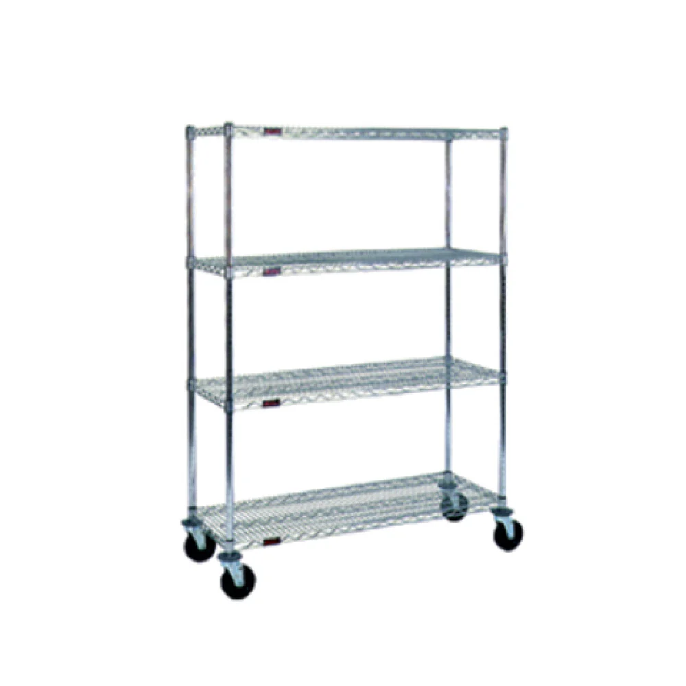 Eagle CC1836Z-SRP 36 Inch Stem Caster Cart 4-tier Zinc Wire Shelves with Casters Eagle CC1836Z-SRP 36 Inch Stem Caster Cart 4-tier Zinc Wire Shelves with Casters
