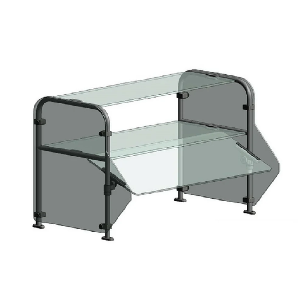 Randell RSB-DTSSAF-36 36 Inch Standard Breath Guard Single-sided Double-tier Stainless Steel Randell RSB-DTSSAF-36 36 Inch Standard Breath Guard Single-sided Double-tier Stainless Steel